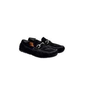 Gucci Men's Size 10.5 G EUC Black Suede Horsebit Drivers Loafers Dress Shoes